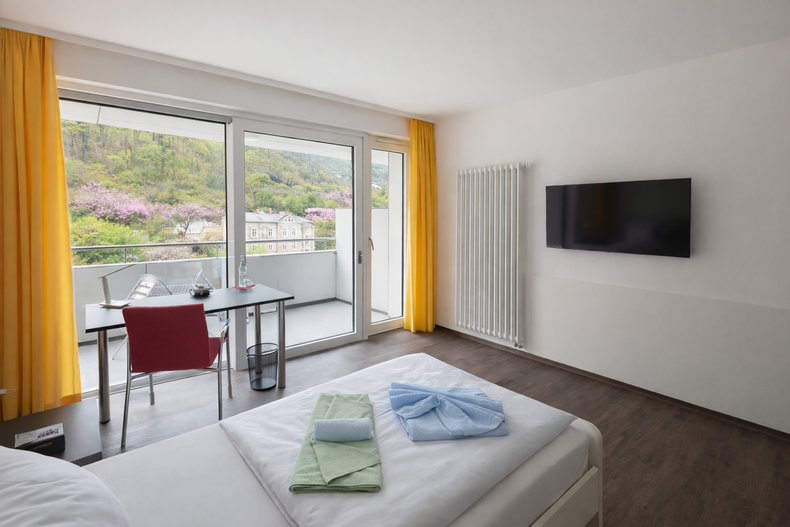 Patientenzimmer im Neubau der Kirnitzschtal-Klinik Bad Schandau